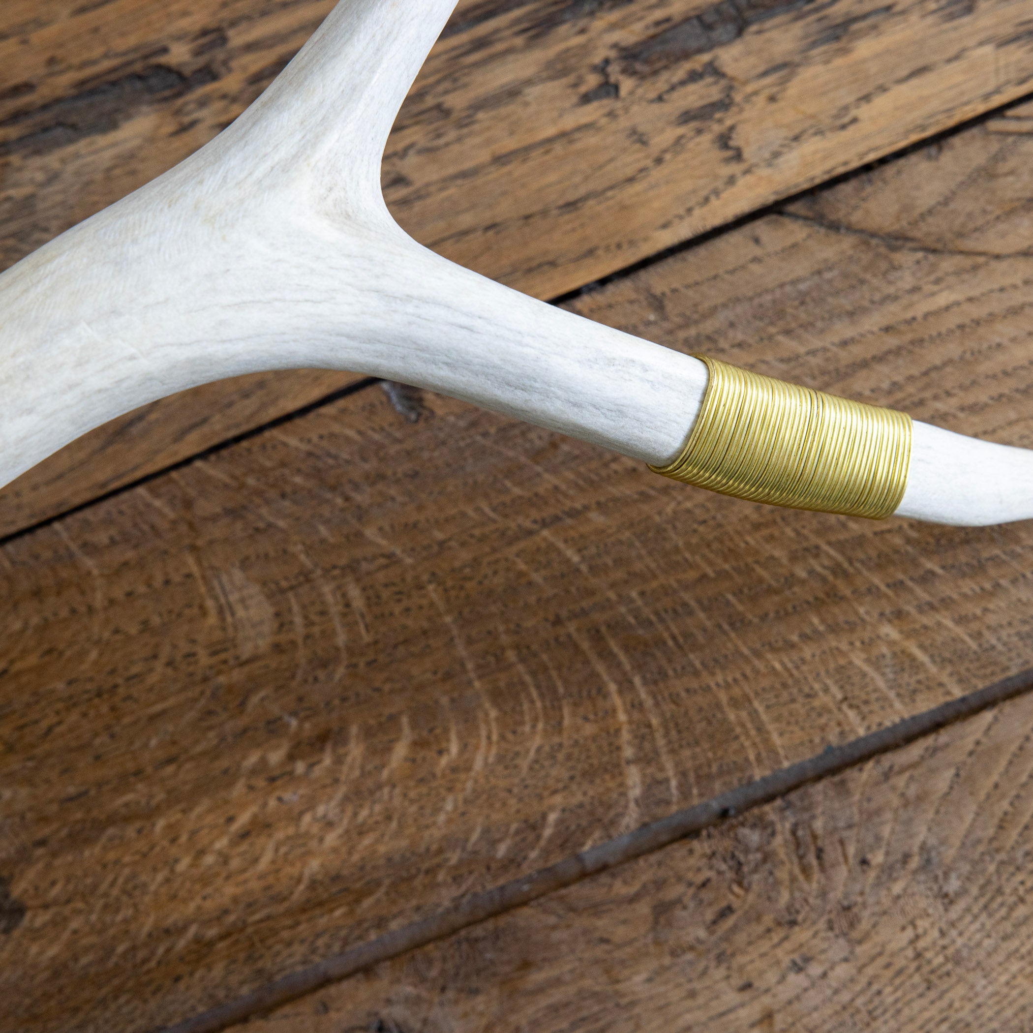 Wire-Wrapped Antler in Brass