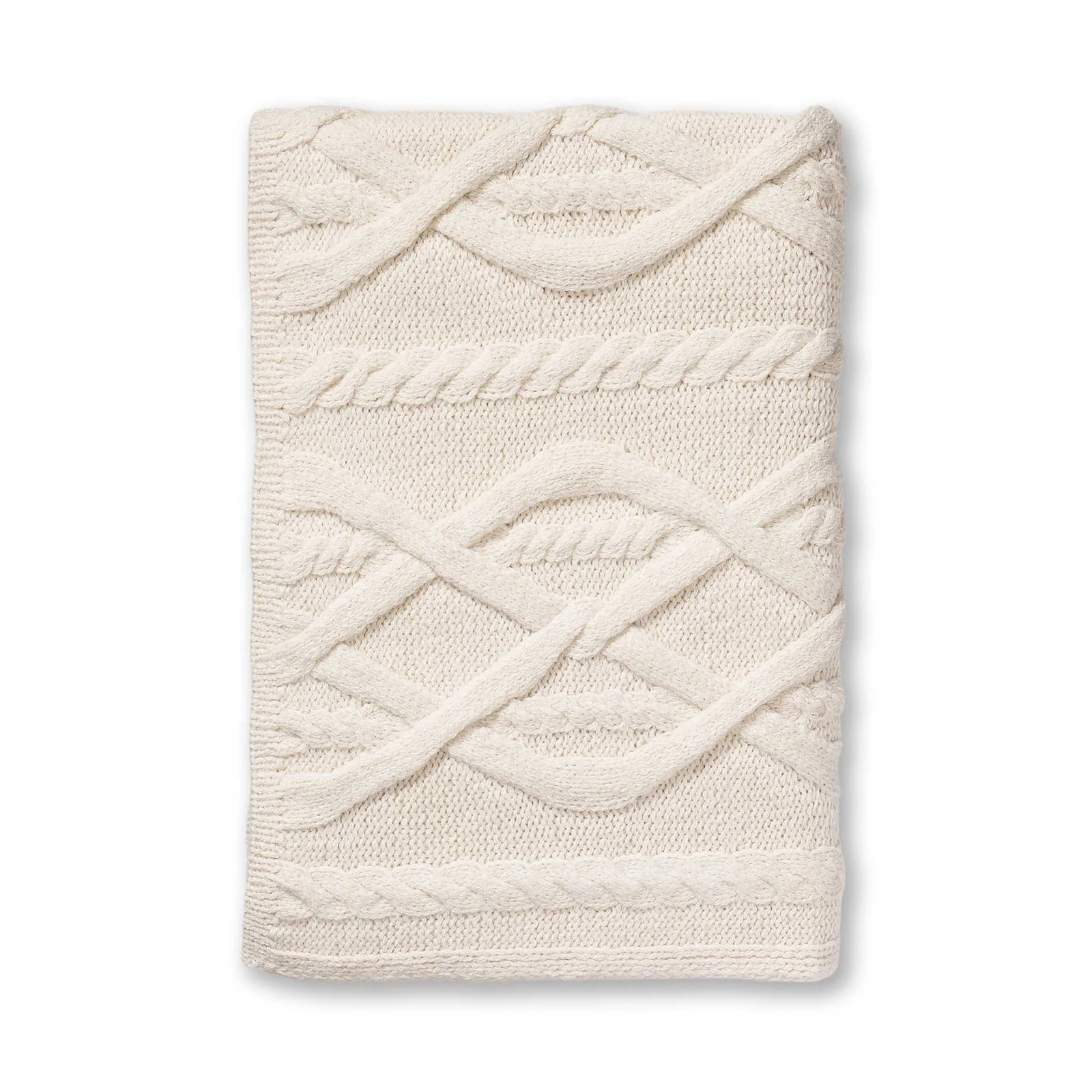 Ivory cable knit online throw