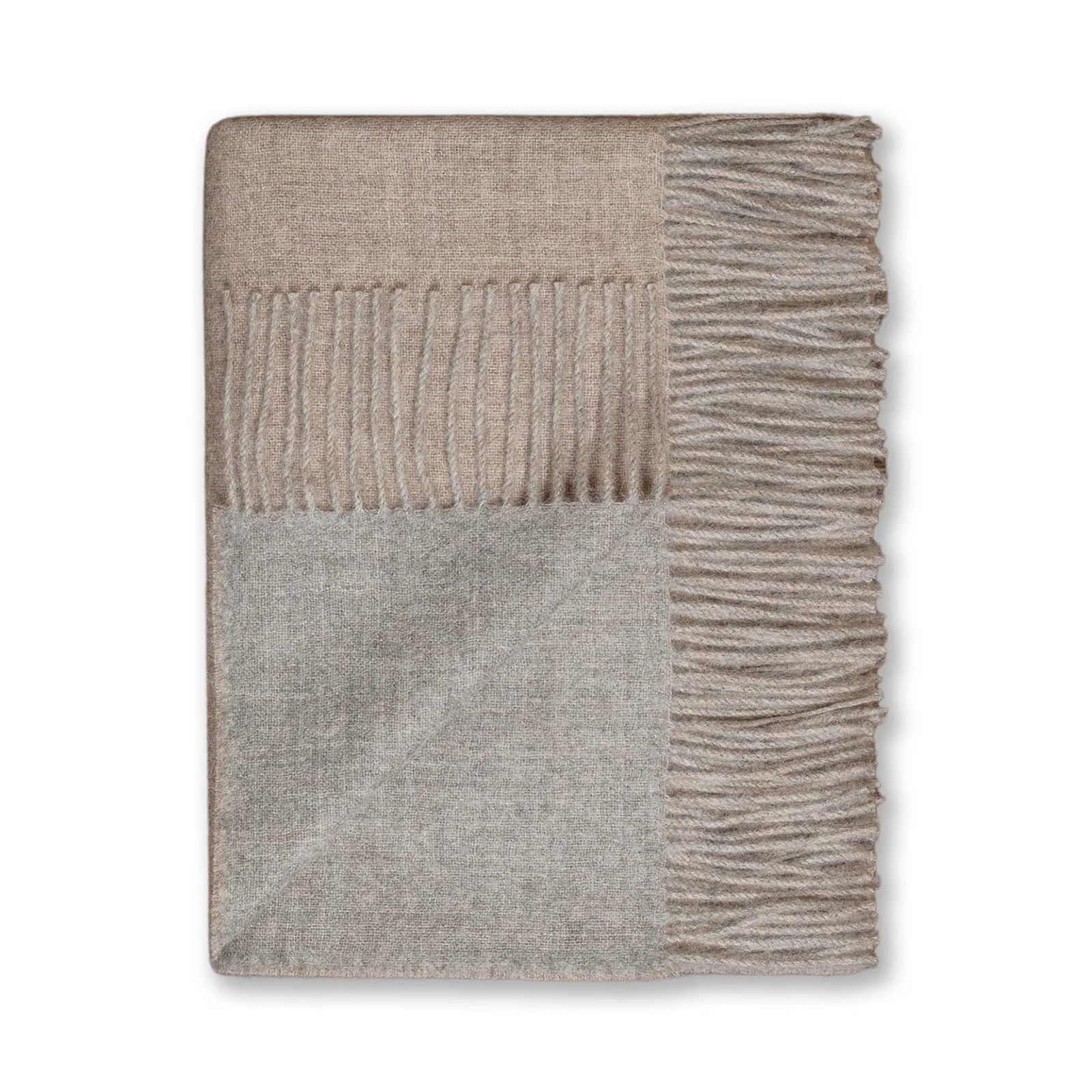 Alpaca Reversible Throw in Taupe