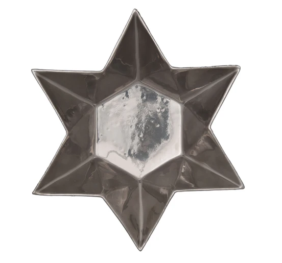 Astier de Villatte <br> Etoile Soup Plate - Platinum Interior