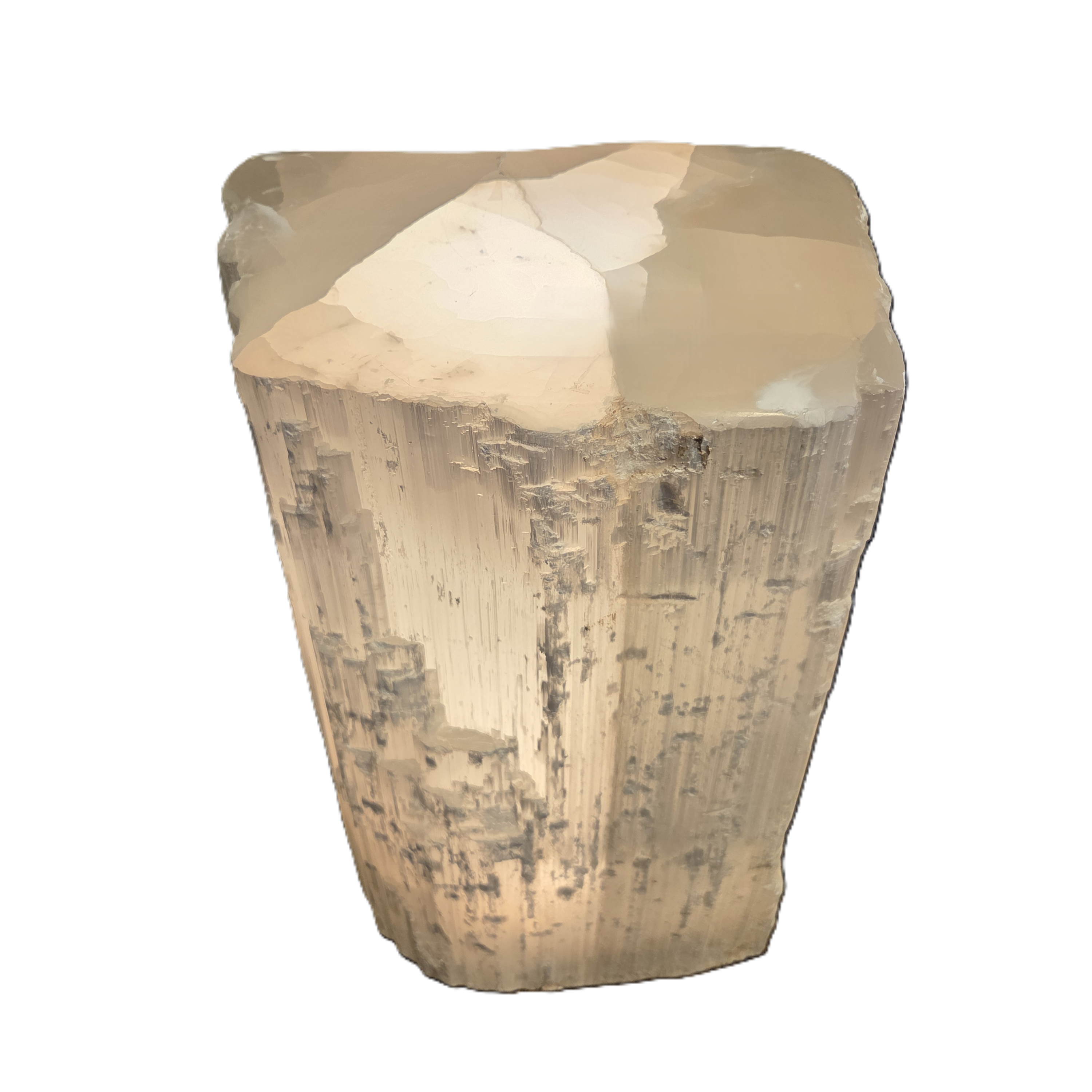 Selenite Lamp Stool <br> Large