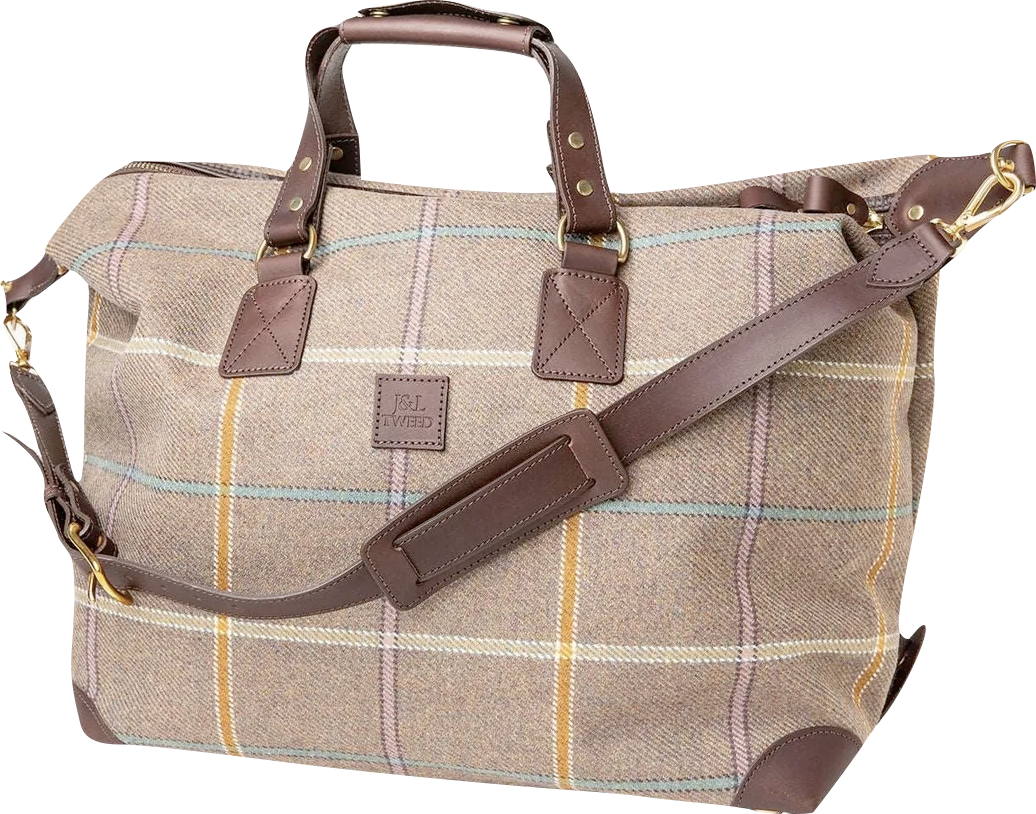 J & L Tweed Chambers Weekender Bag - Golspie Lovat display picture 3