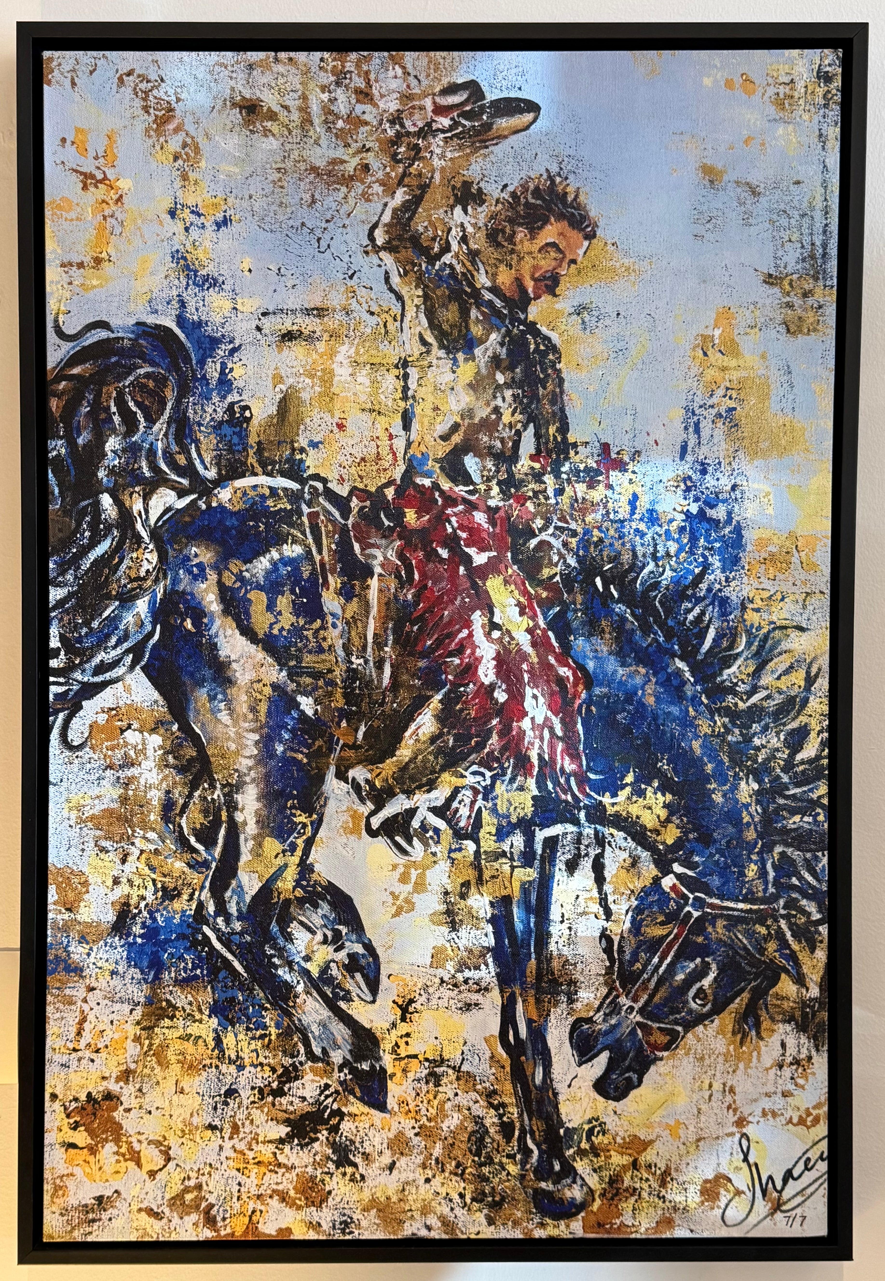 Let "Er Buck, 20" x 30"