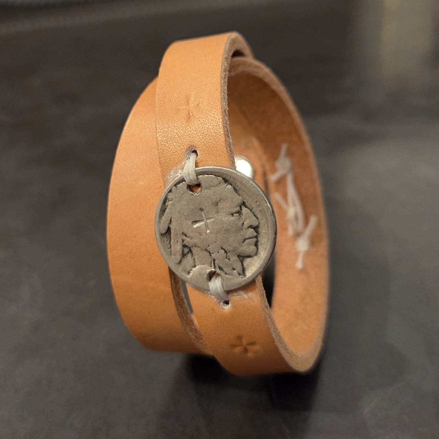Indian Head Nickel Double Wrap Wristband