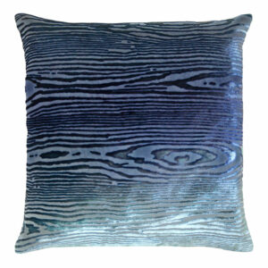 Woodgrain Velvet Pillow in Shark