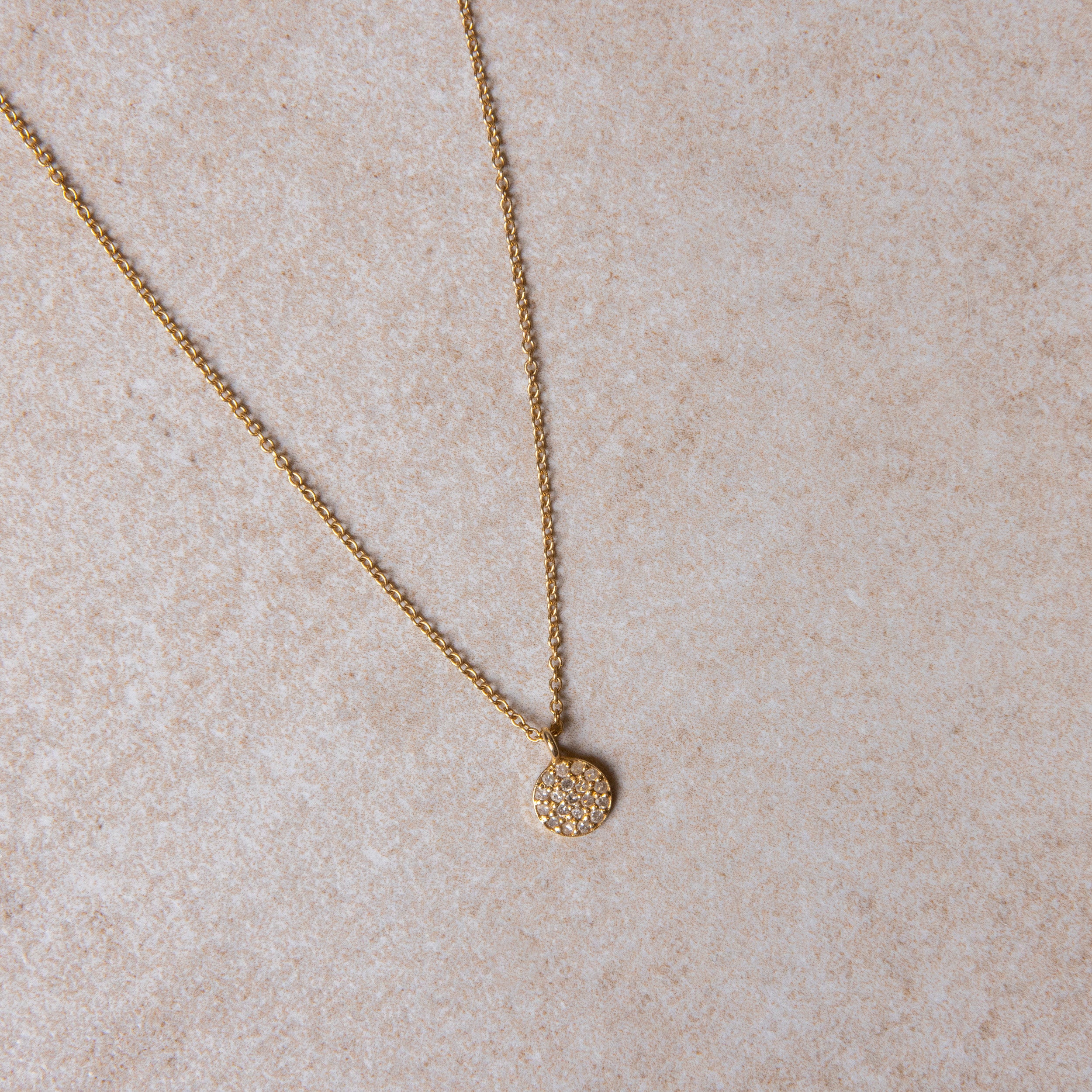 Mirta Tummino <br> Diamond Disk Necklace