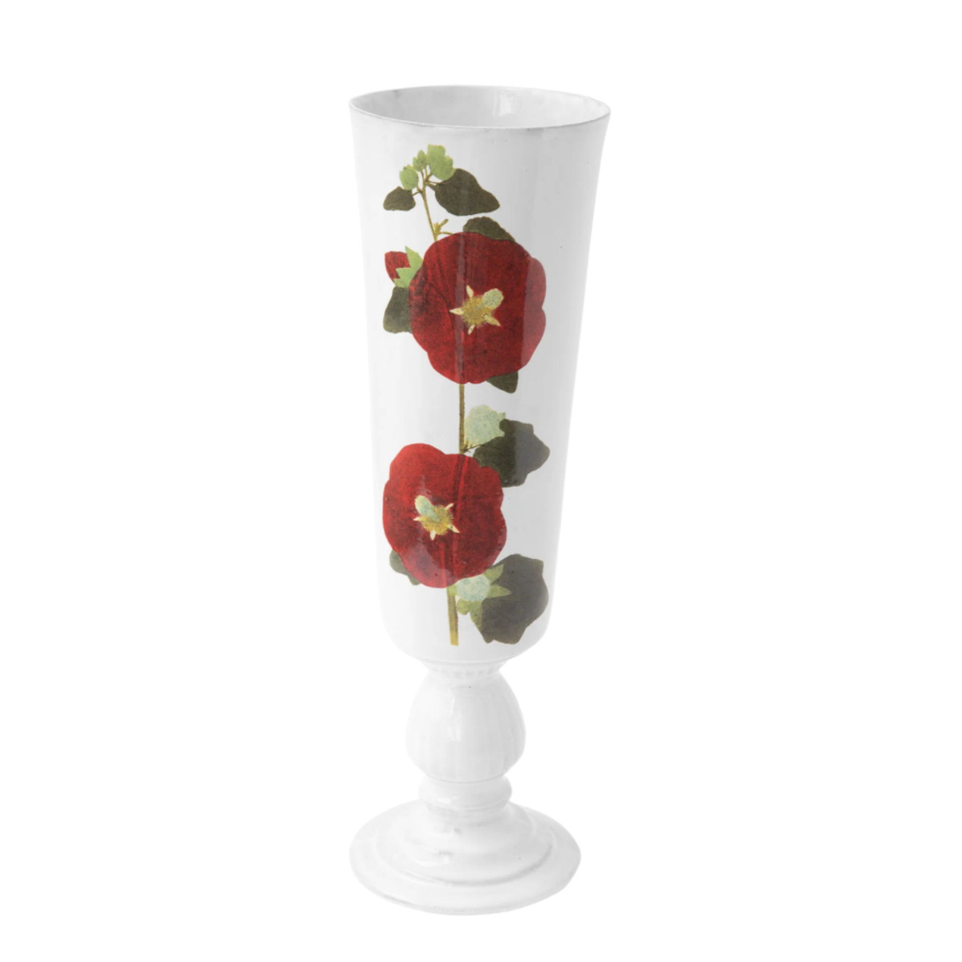 Astier de Villatte <br> Red Hollyhock Vase