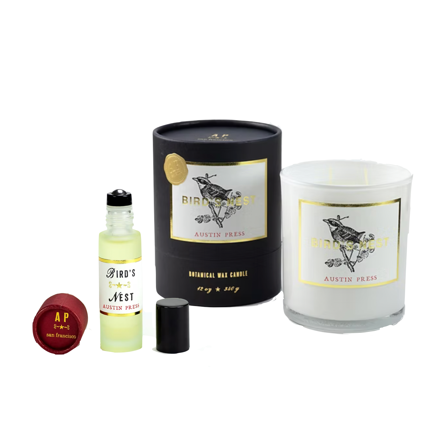 Austin Press <br> Bird's Nest Candle and Perfume Oil Gift Set