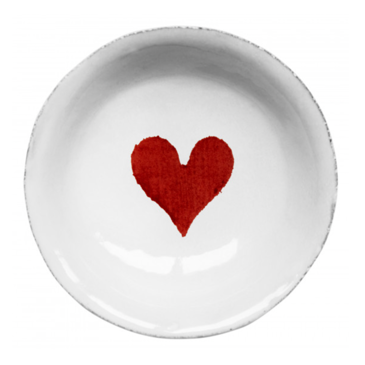 Astier de Villatte <br> Small Red Heart Dish