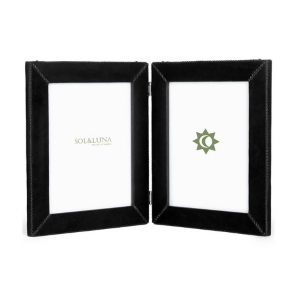 Small Double Leather Picture Frame