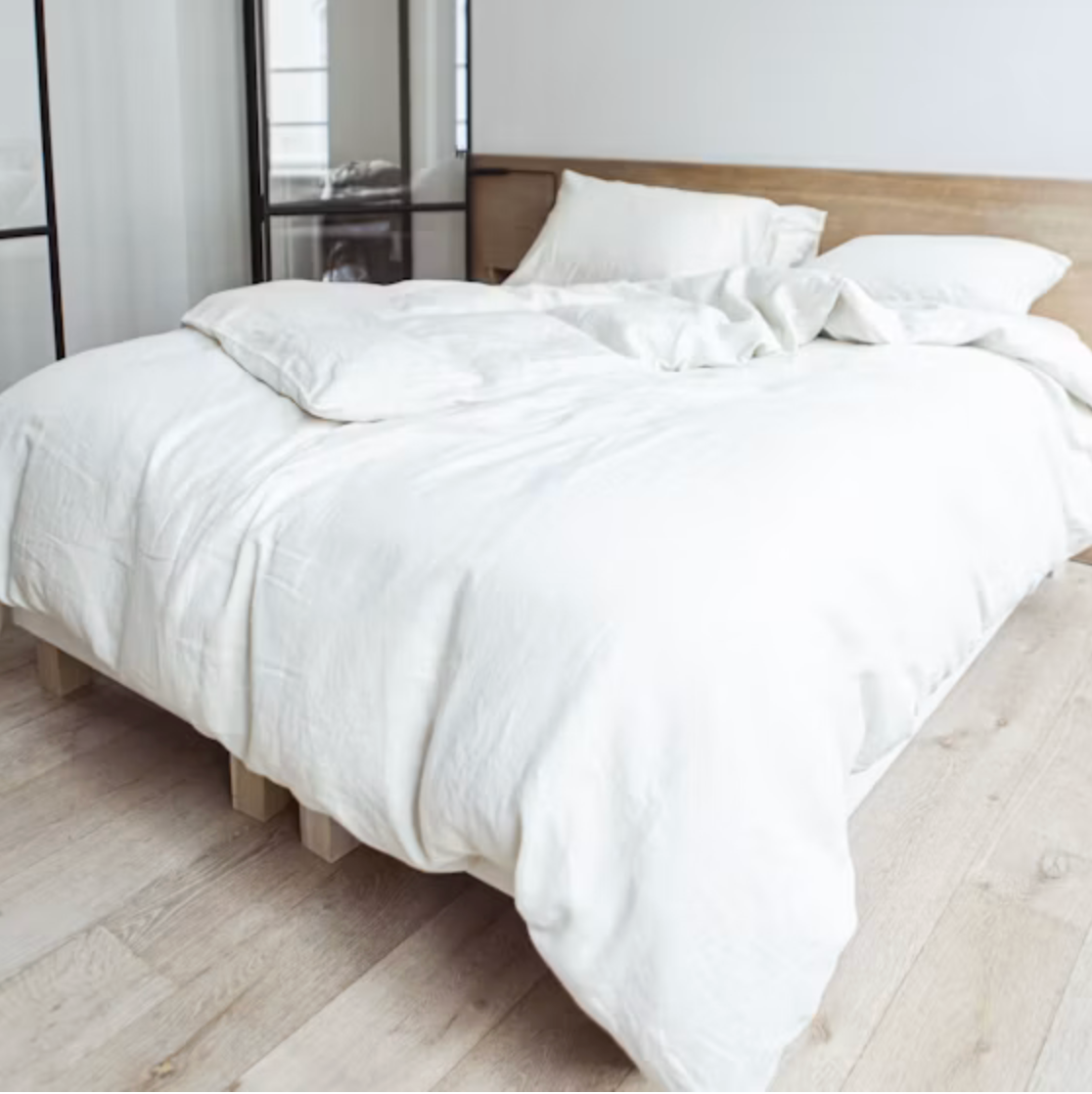 Madison Linen Sheet Set, White Sand, Queen