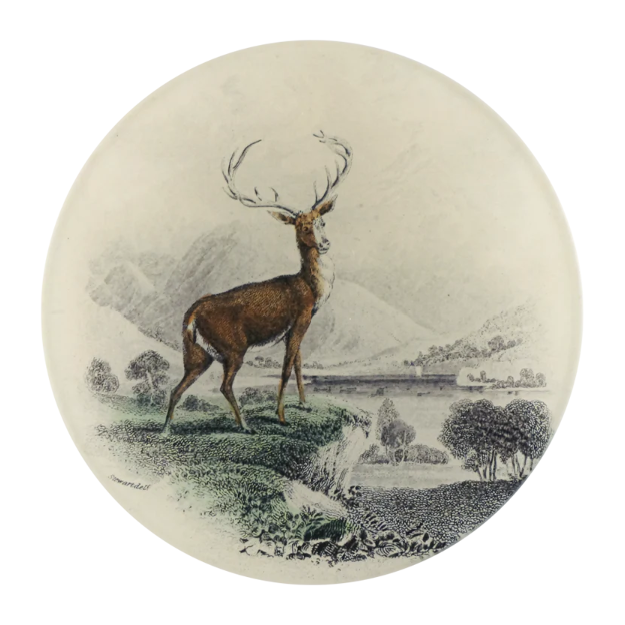 John Derian <br> Stag Round Plate 5"