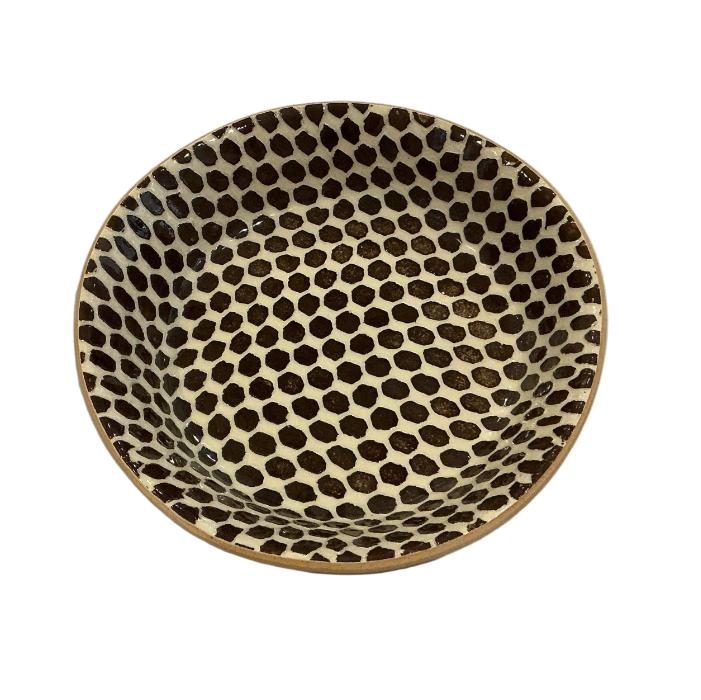 Terrafirma <br> Pasta Bowl - Dot Chestnut