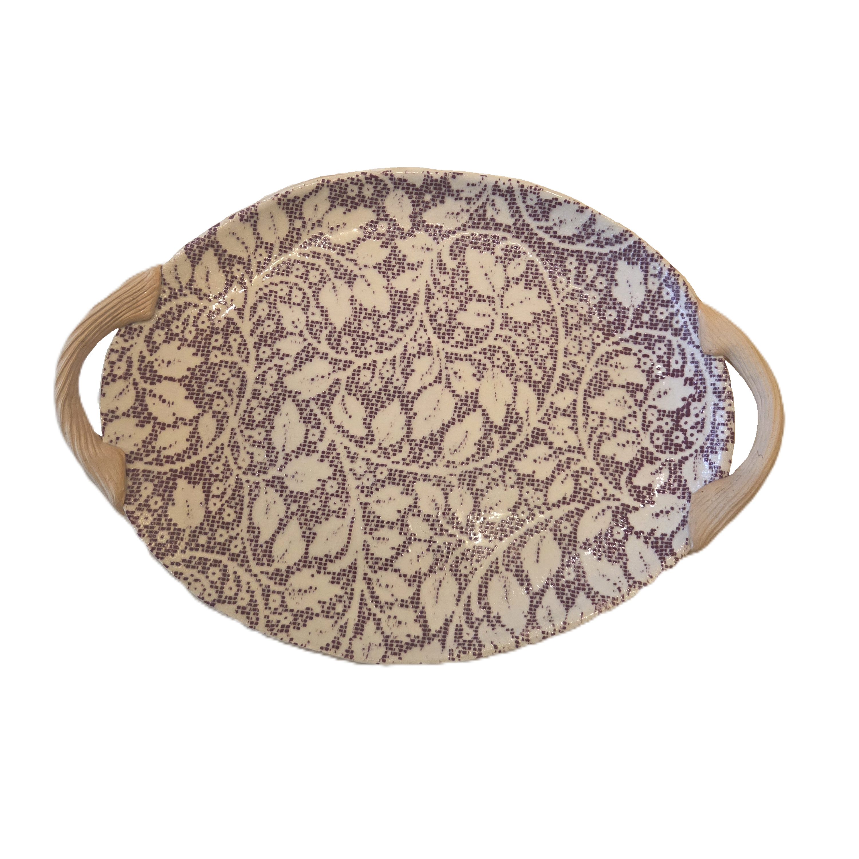 Terrafirma <br> Small Oval Tray - Arcadia Bordeaux