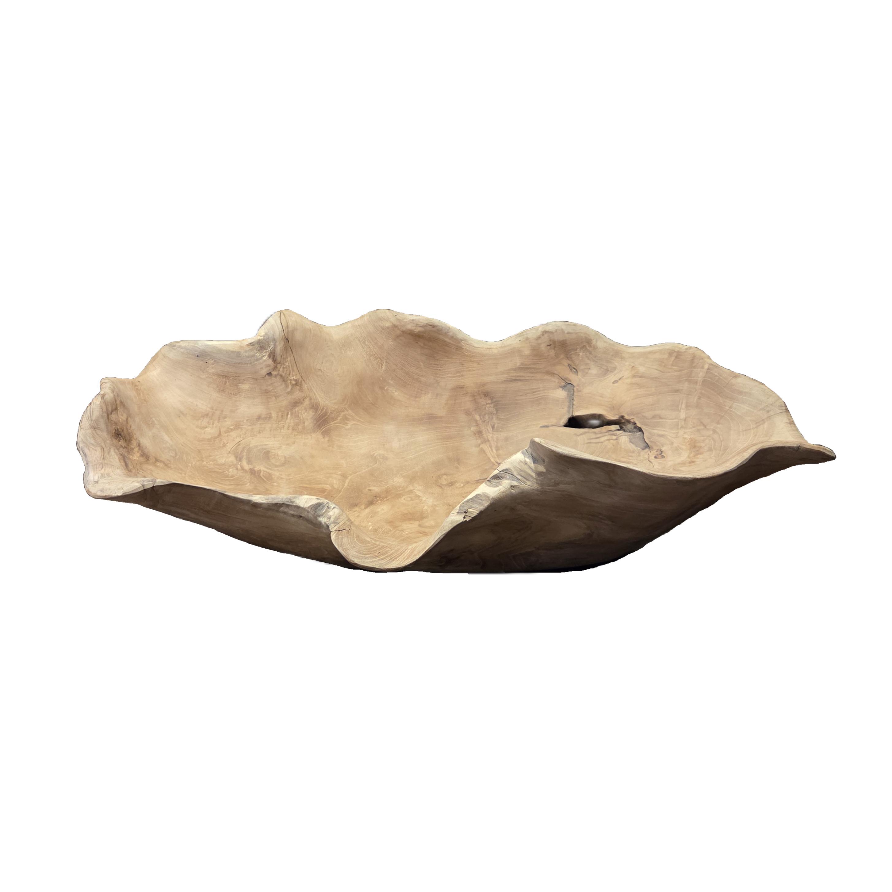 Oblong Organic Teak Bowl