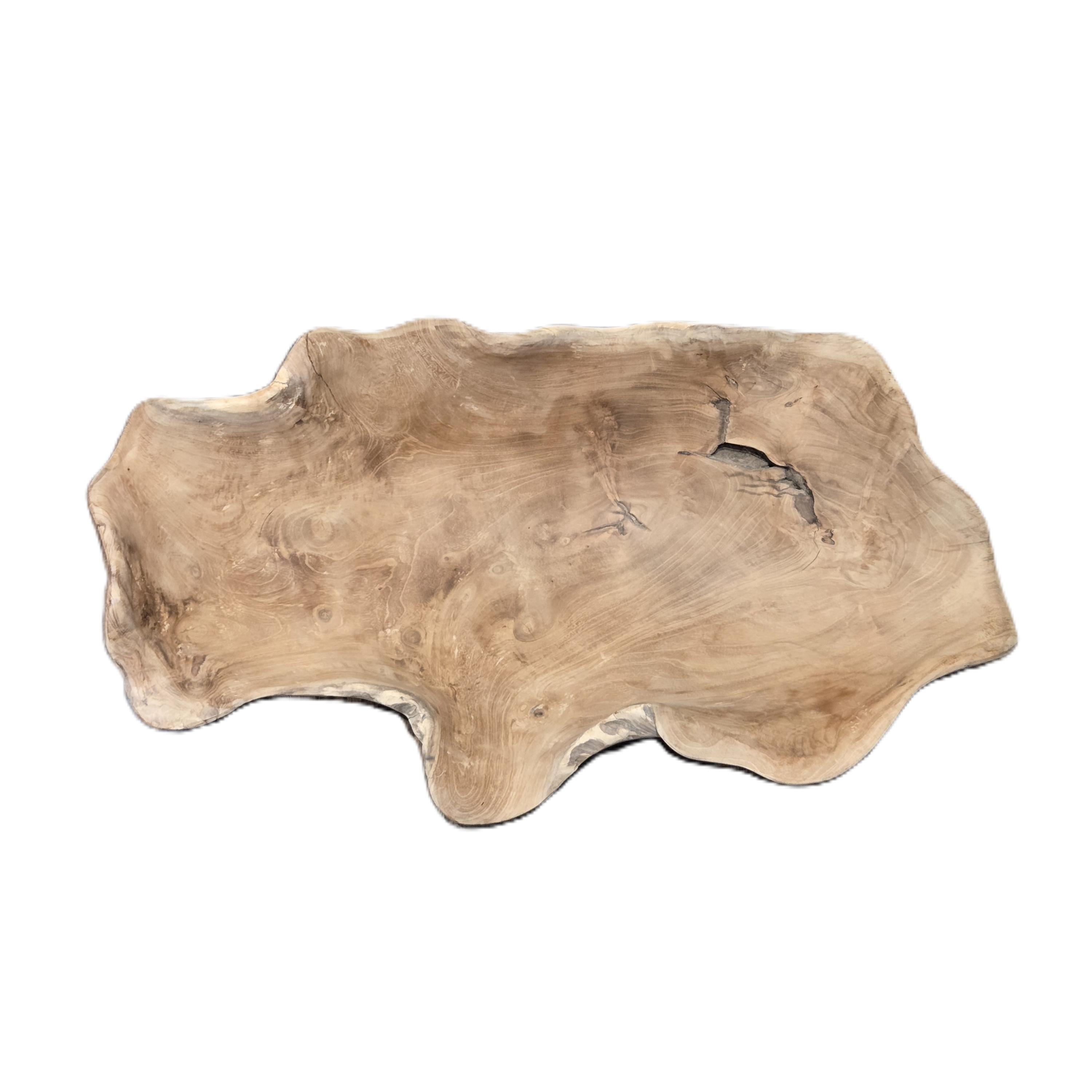 Oblong Organic Teak Bowl