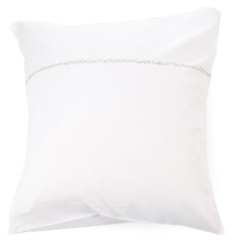 Heritage Arrow Stitch Pillow Sham Euro, White