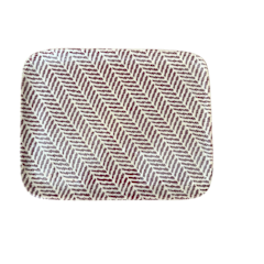 Tidbit Tray, Herringbone Bordeaux