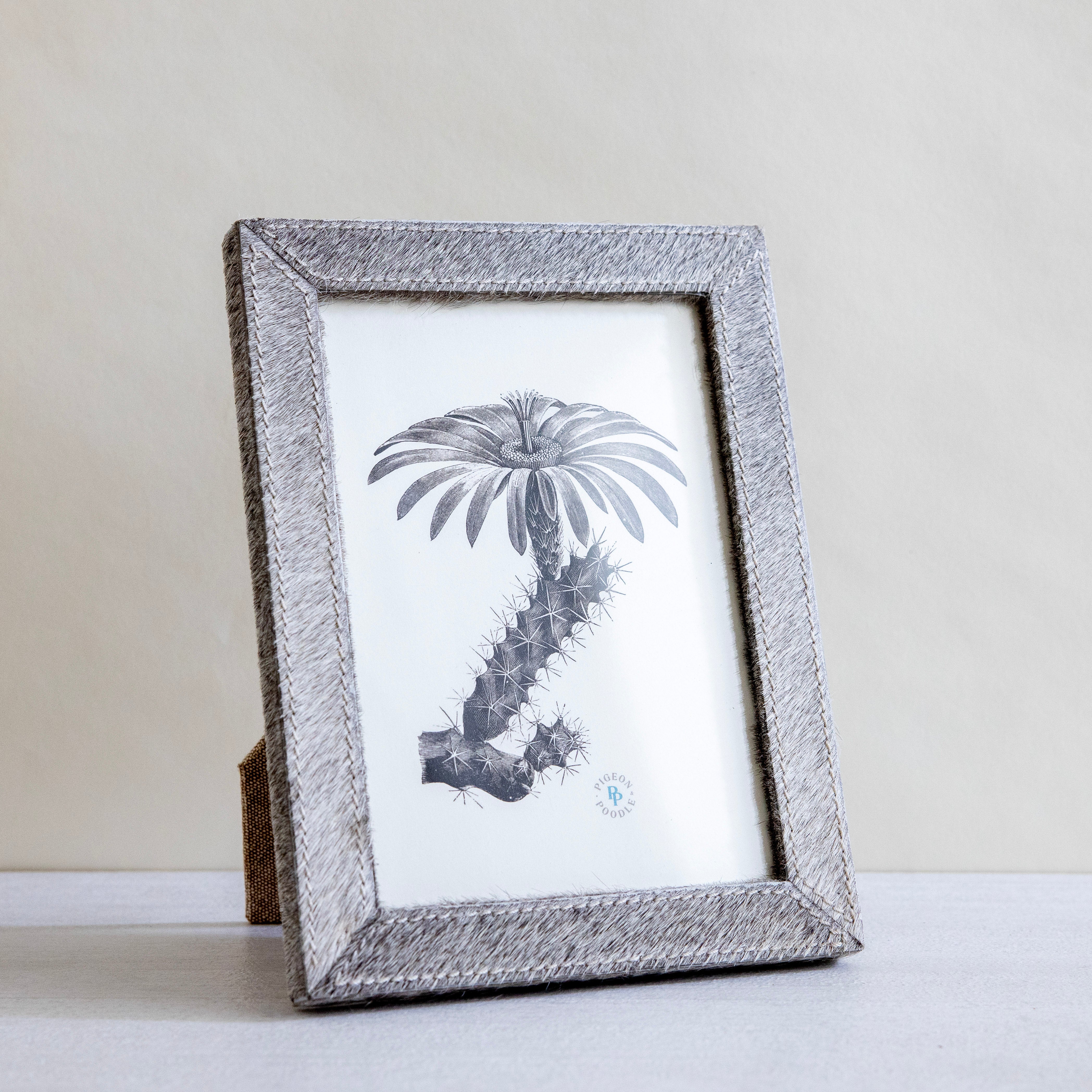 Verwood Grey Hair On Hide Picture Frame 4X6