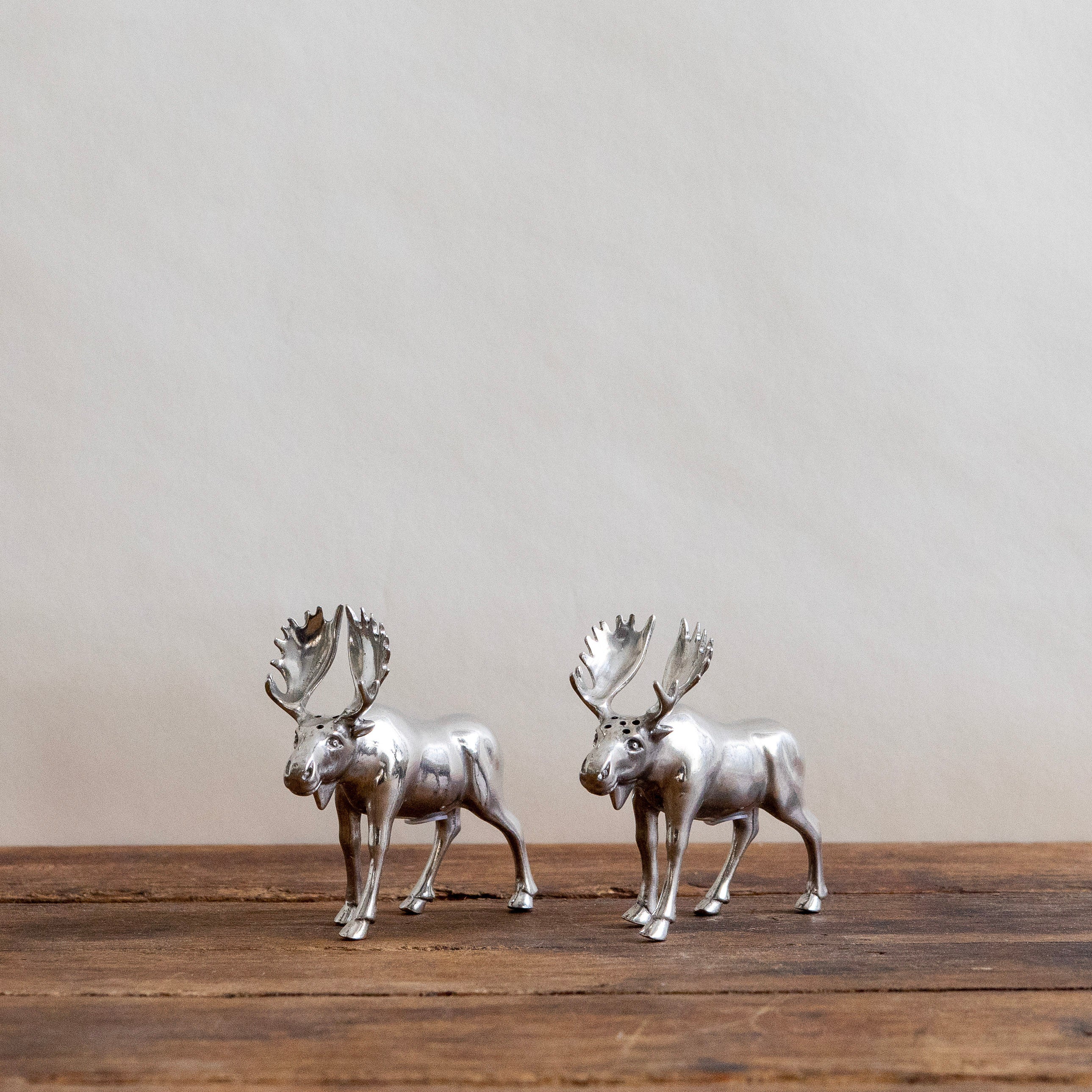 Pewter Moose Salt & Pepper