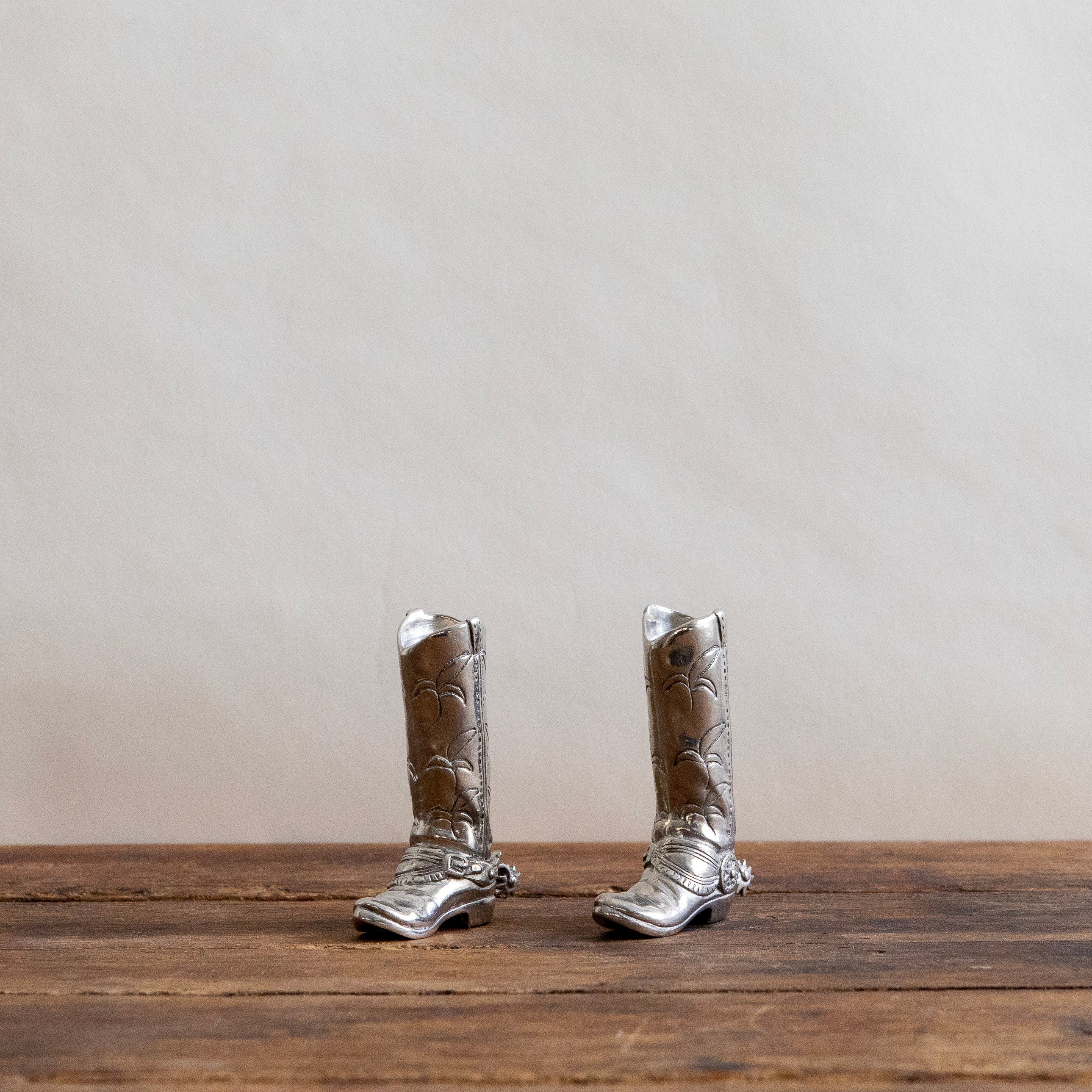 Pewter Cowboy Boot Salt & Pepper