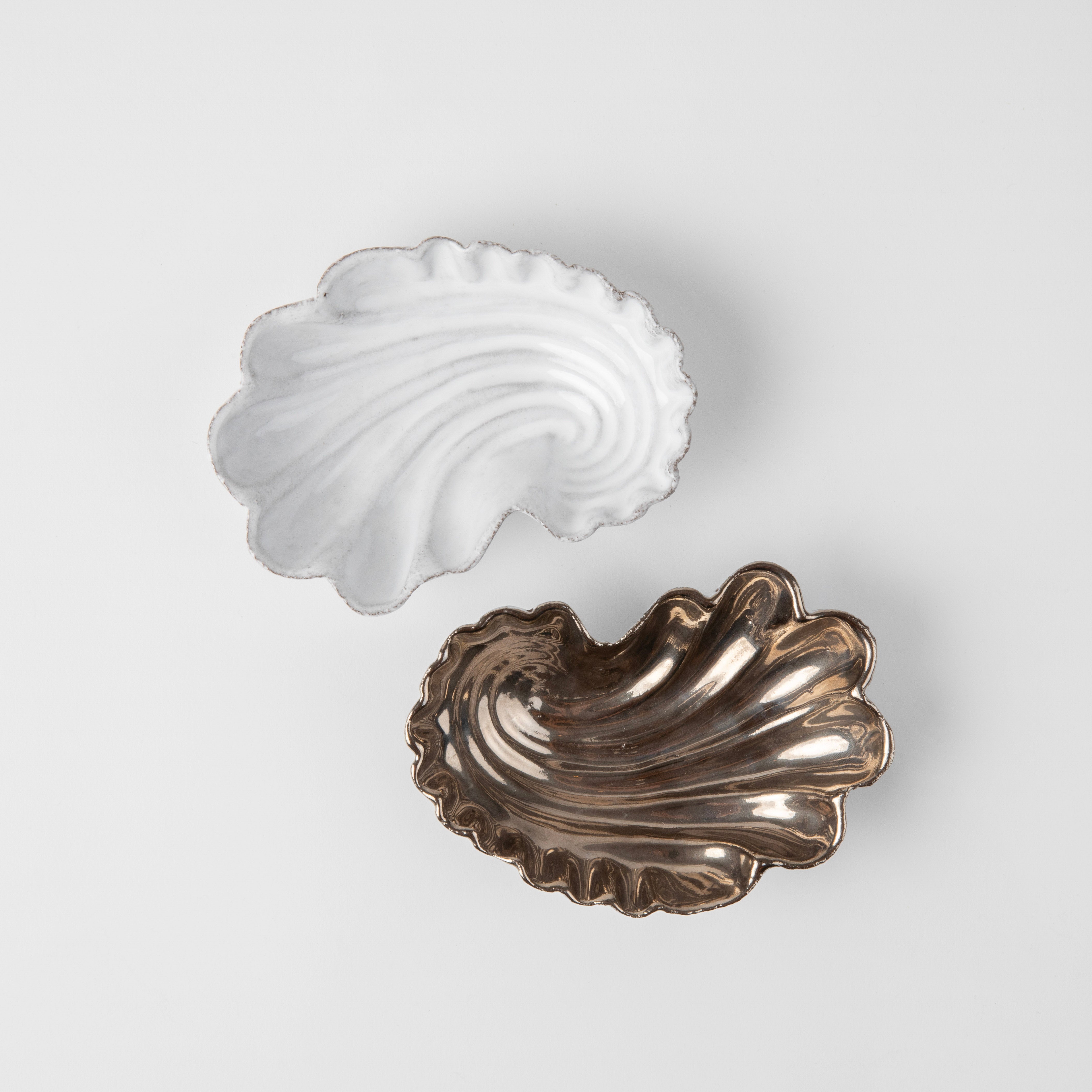 Astier de Villatte <br> Coquillage Small Dish Platinum