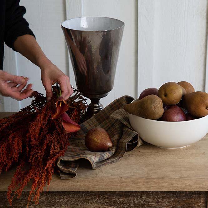 Astier de Villatte <br>Simple Vase Large (Platinium Exterior)