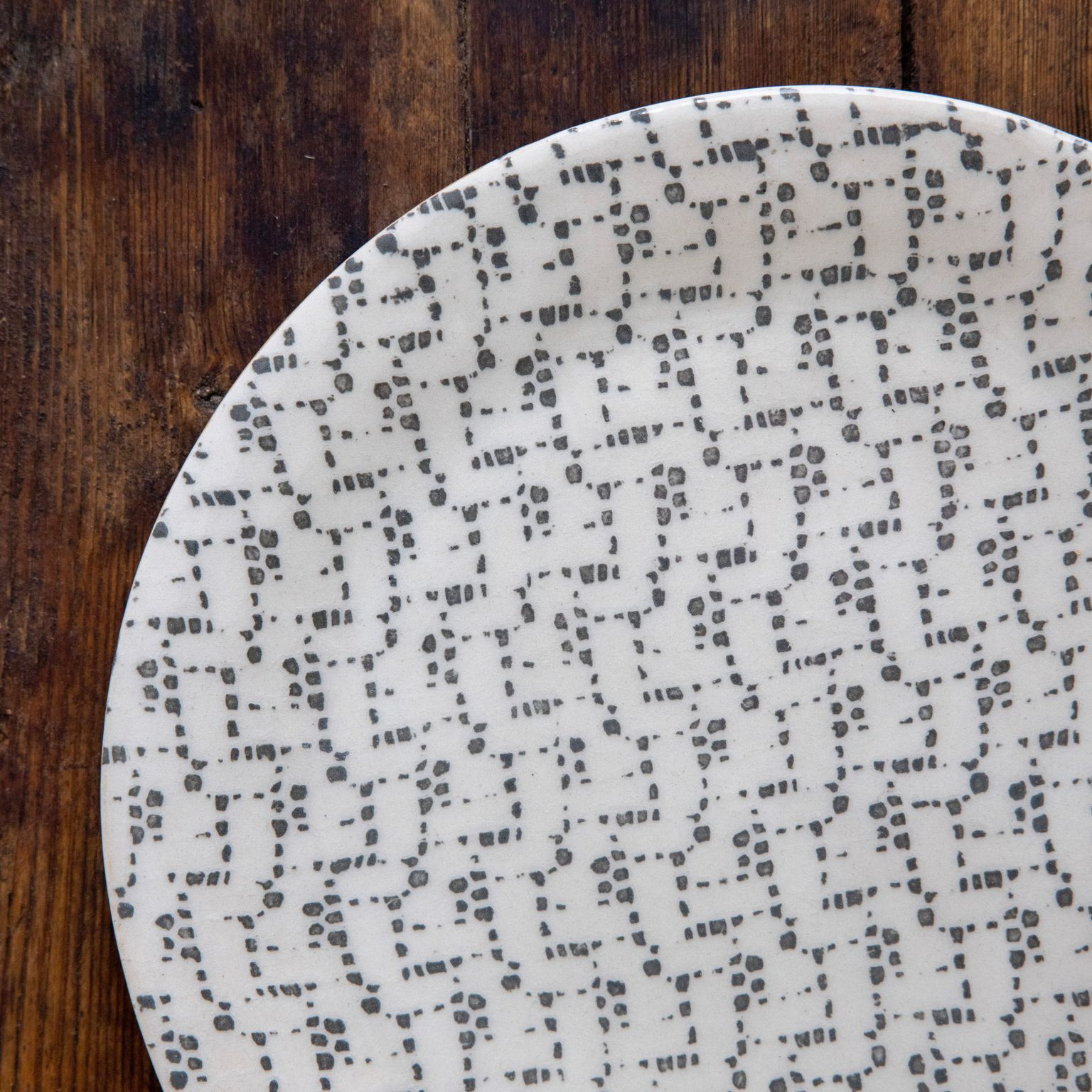 Terrafirma <br> Charcoal Maze Salad Plate