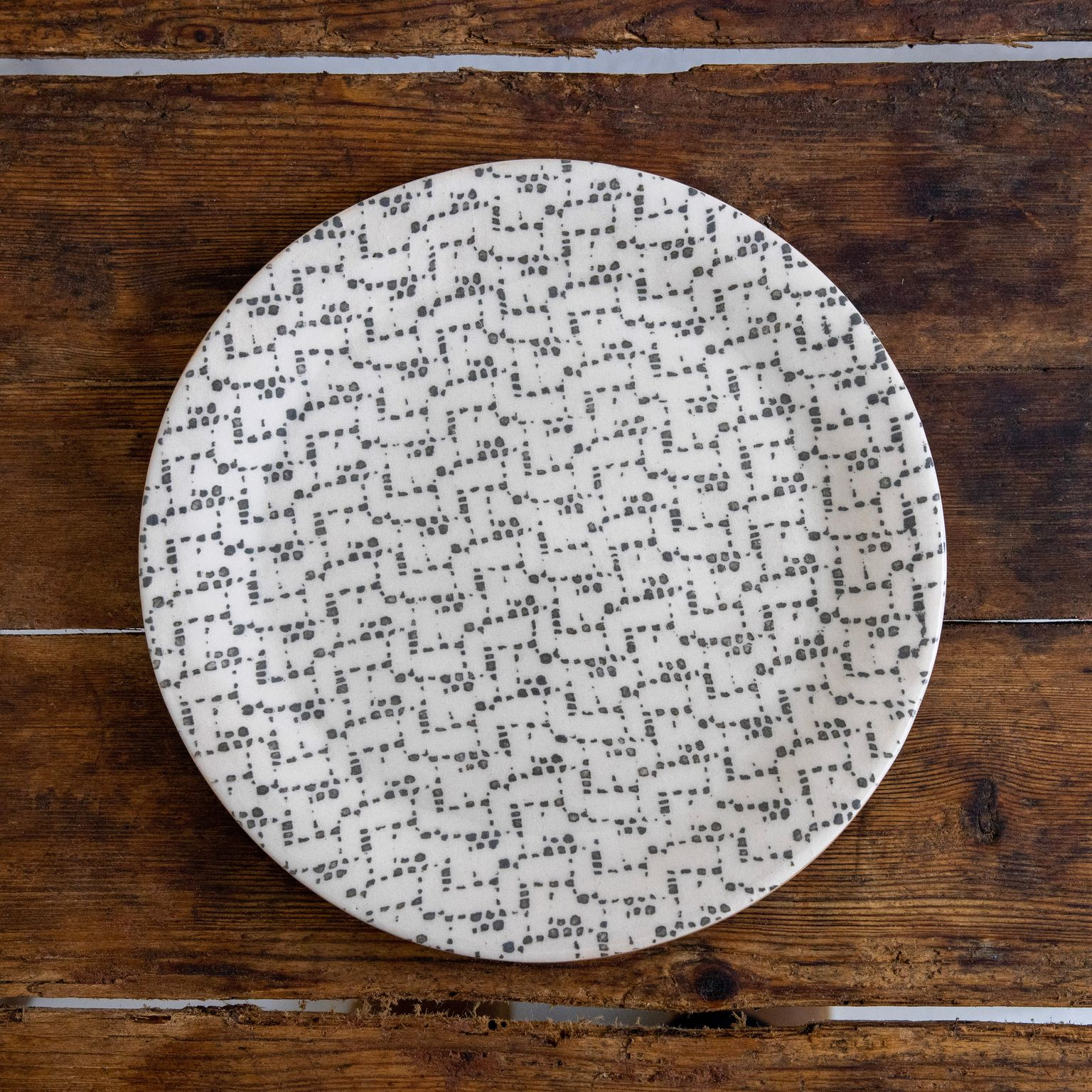 Terrafirma <br> Charcoal Maze Salad Plate