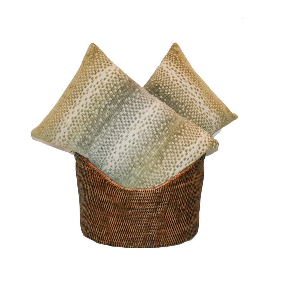 Kevin O'Brien <br> Staccato Jacquard Velvet Pillow - Cactus