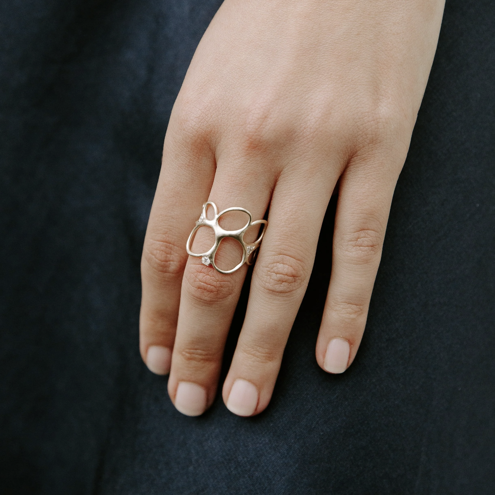 Lisa Ziff <br> Akebia Ring with Diamonds