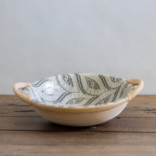 Terrafirma <br> Veg Bowl with handles Paisley Charcol