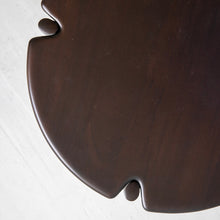 PI Side Table-Varnished Mahogany-Dark Brown-Round