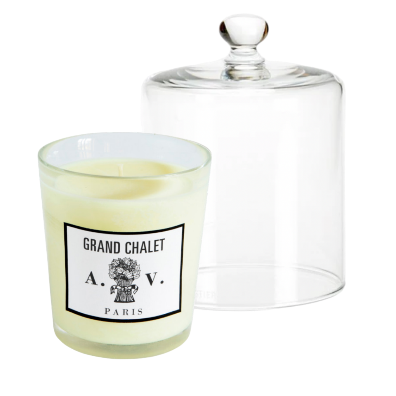 Astier de Villatte <br> Grand Chalet Candle and Glass Bell Gift Set