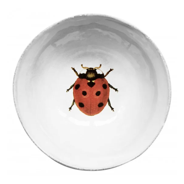 Astier de Villatte <br> Small Ladybug Soup Plate