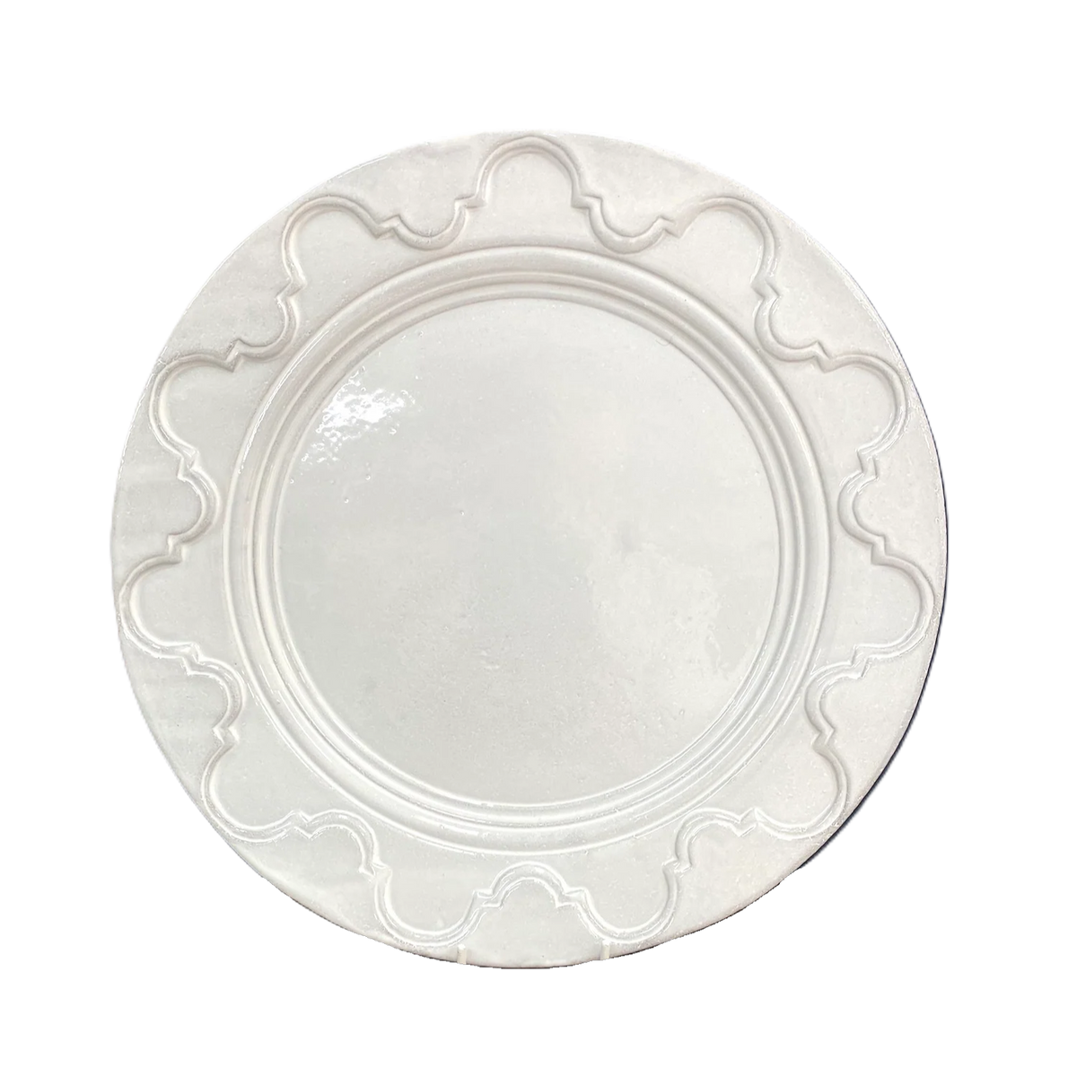 Astier de Villatte Grand Chalet Dinner Plate with Border Decoration