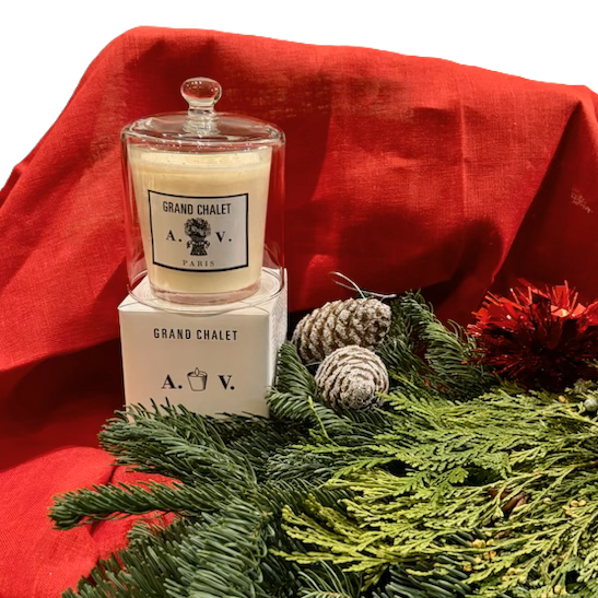 Astier de Villatte <br> Grand Chalet Candle and Glass Bell Gift Set