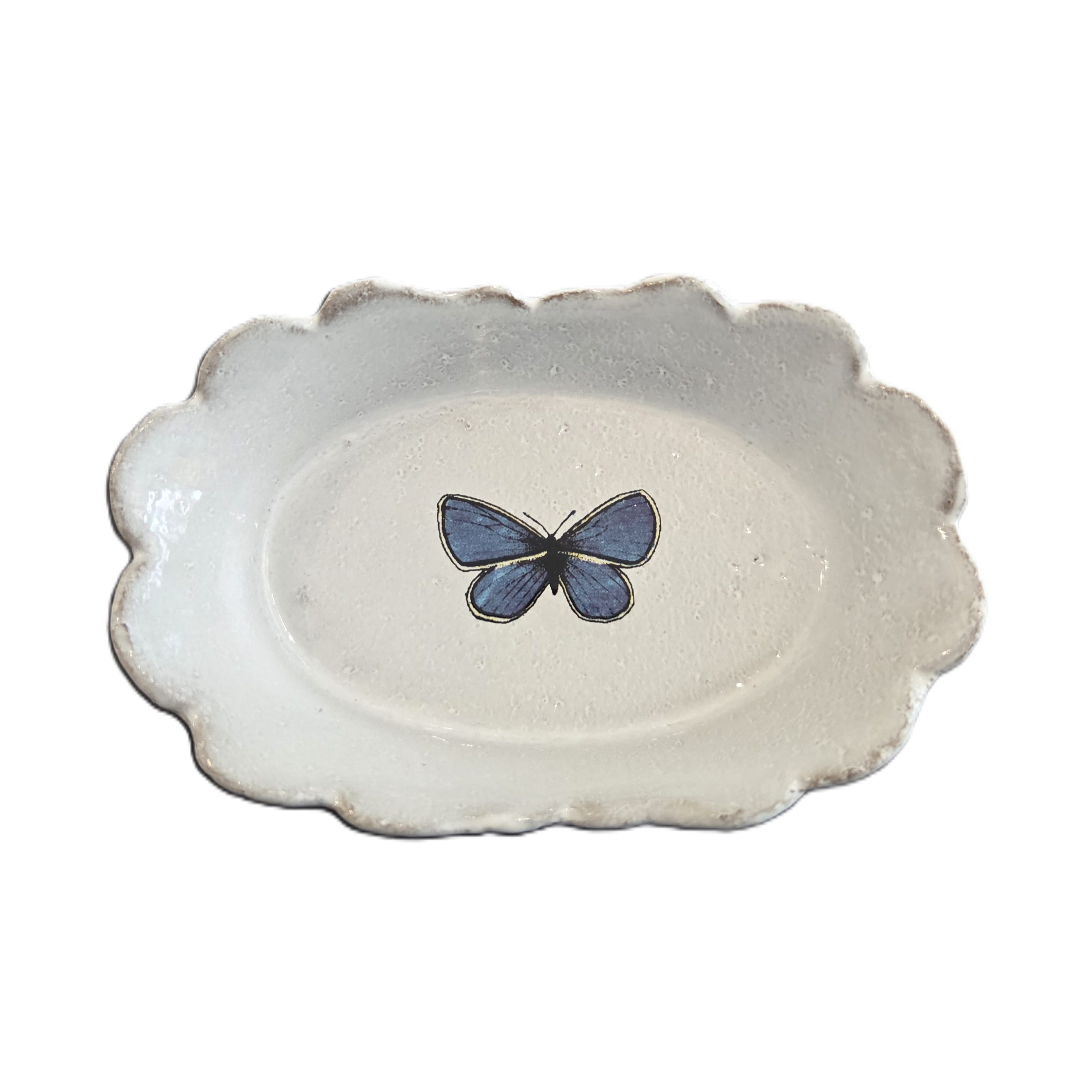 Astier de Villatte <br> Blue Butterfly Dish