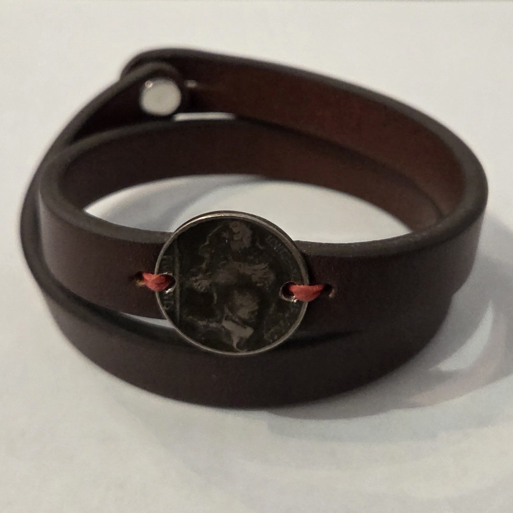 Buffalo Nickel Double Wrap Wristband