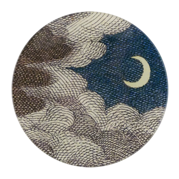 John Derian <br> Clouds & Crescent Moon Round Plate