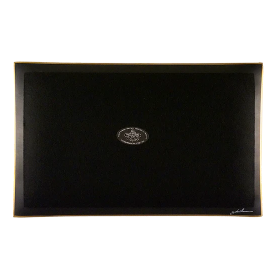 John Derian <br> Felt Flag Grey Rectangular Tray