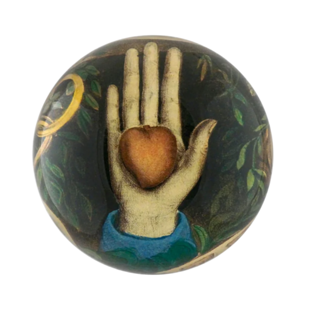 John Derian<br>Heart in Hand Paperweight