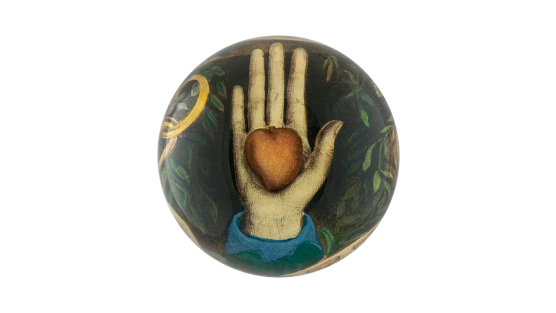 John Derian<br>Heart in Hand Paperweight