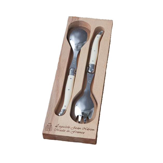 Laguiole <br> Salad Serving Set in Wood Box