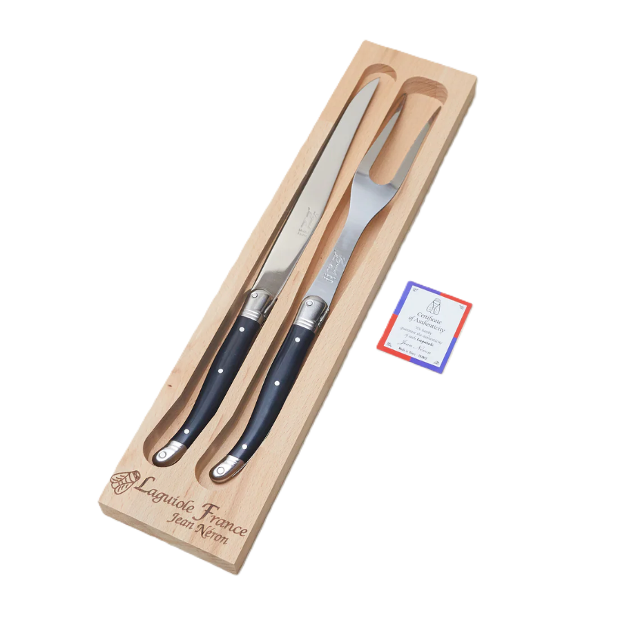 Laguiole <br> Carving Set in Wood Box