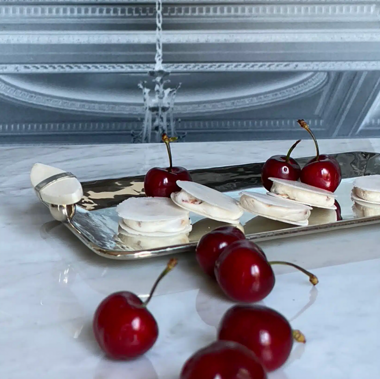 Cerro Rectangular Tray <br> Alpaca Metal & Bone