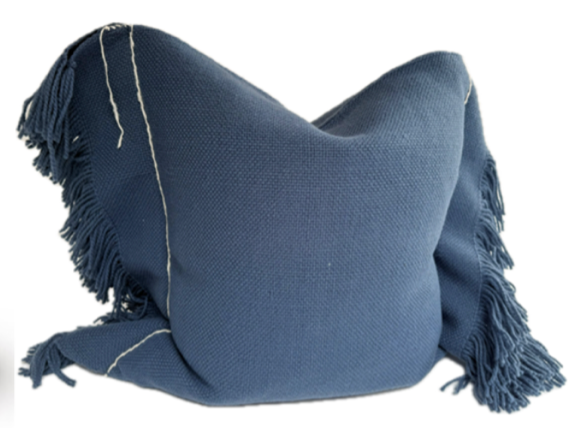 Treko Manta Blue and White Pillow 20"