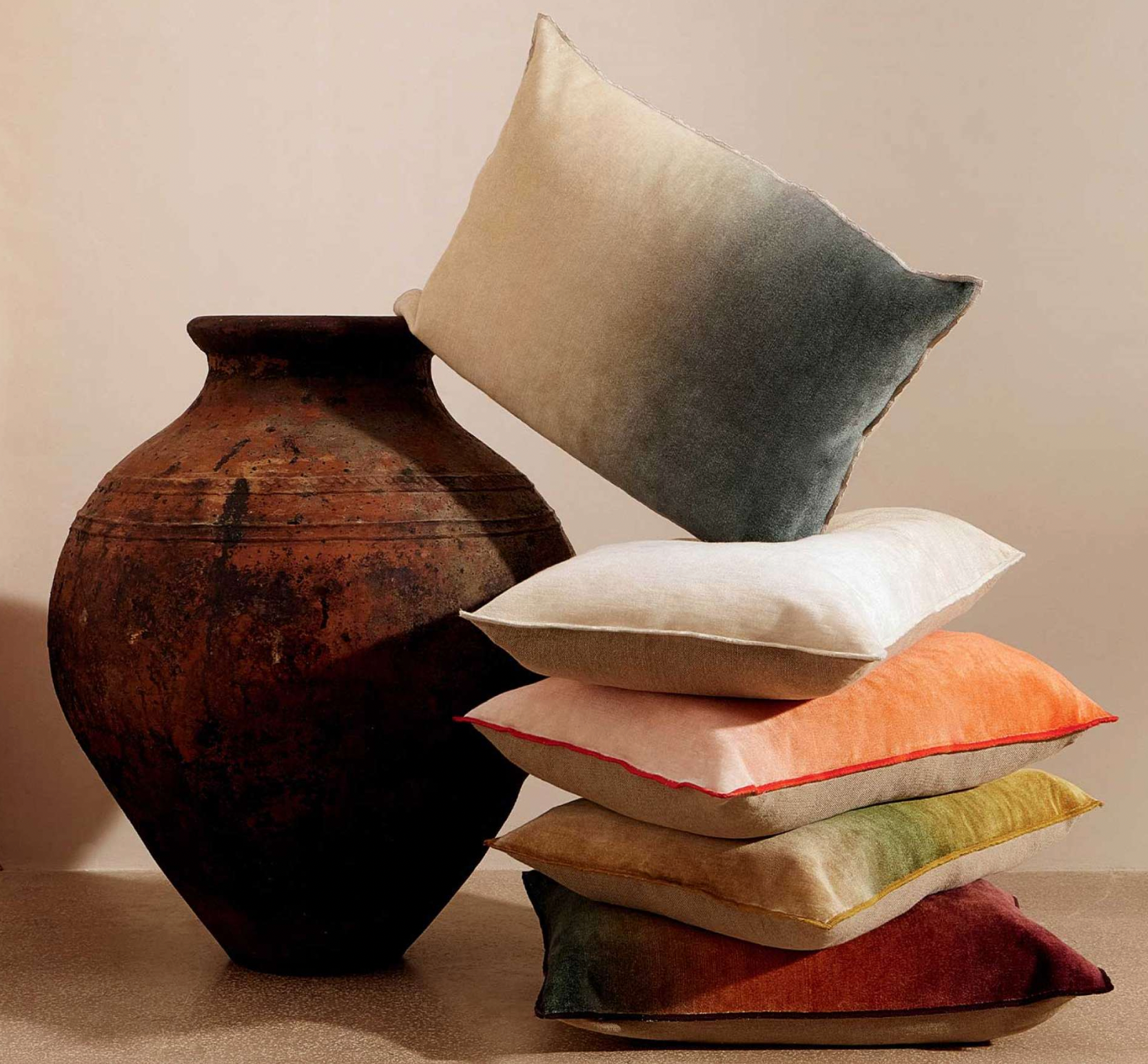 ELITIS <br> Fortune Bleu d'Orange Pillow