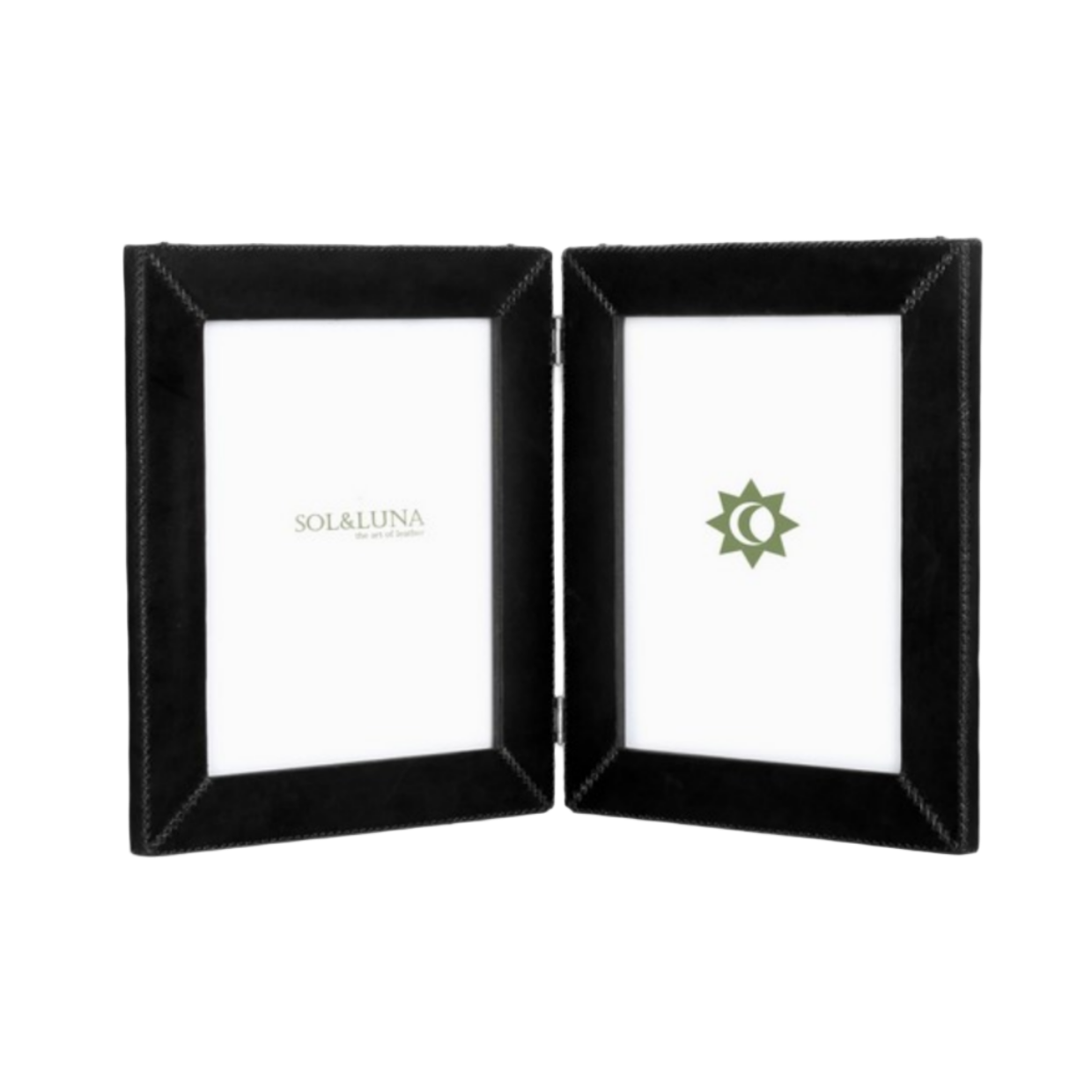 Large Double Leather Picture Frame