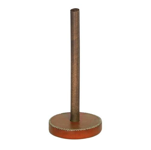 Leather and Wood Kitchen Roll Holder
